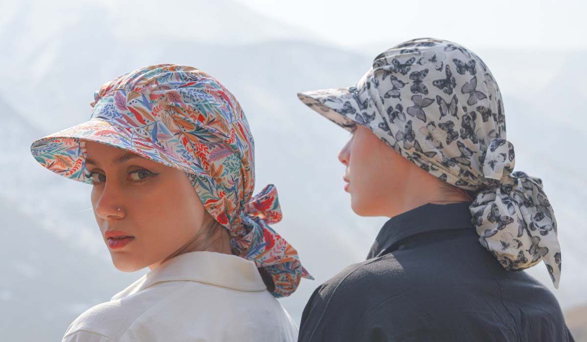 کلاه پشت کش دار طرحدار