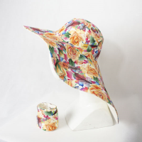 کلاه لبه بلند گل درشت 7