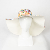 کلاه لبه بلند گل درشت 7