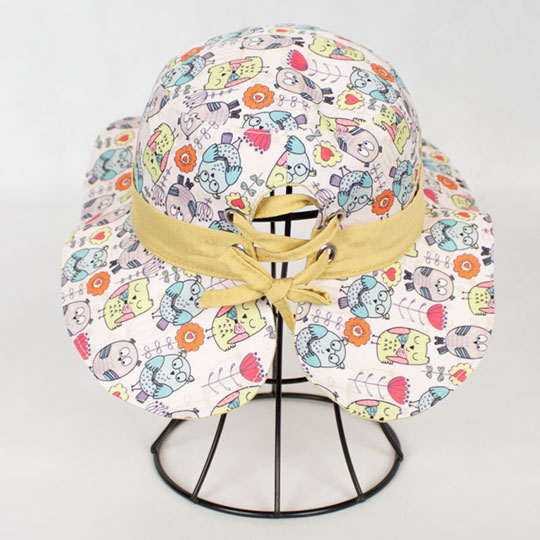 کلاه بچگانه پشت پرچ دار طرح جغد kids8-2