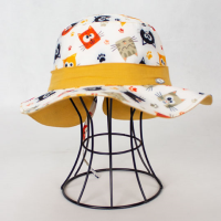 کلاه بچگانه پشت پرچ دار طرح گربه kids9