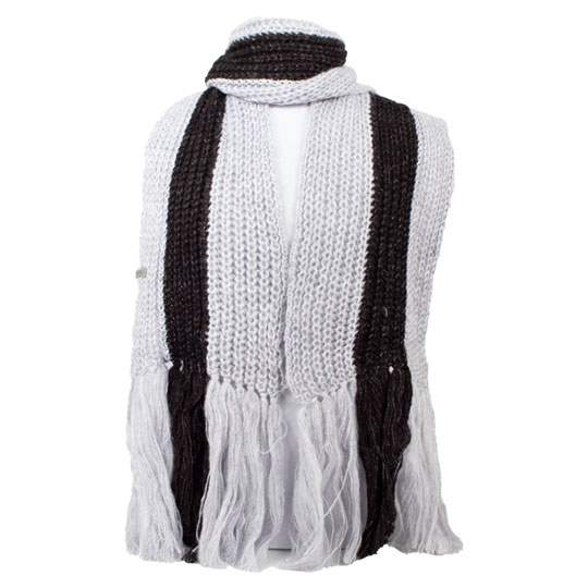 شال ریش‌دار طرح خط toosi-tire