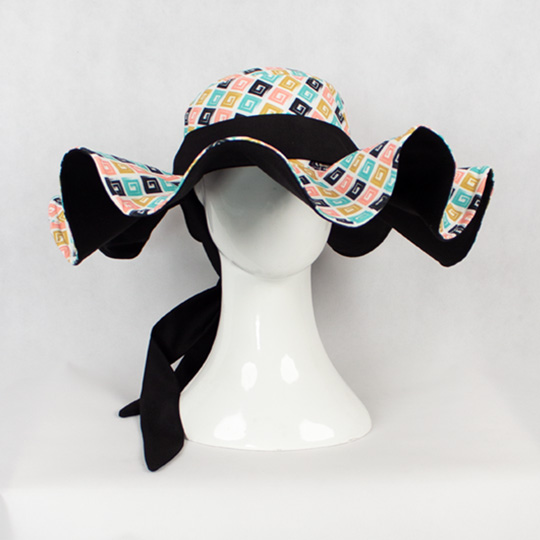 کلاه چین‌دار طرح مربع morabai2