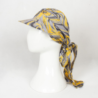 کلاه پشت کش‌دار آبرنگی زرد طوسی eslahi posht kesh4 1