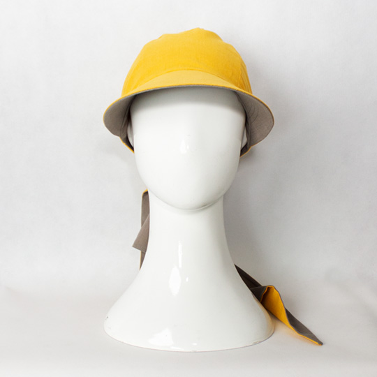 کلاه پشت گره‌ای موشی خردلی gere3-4