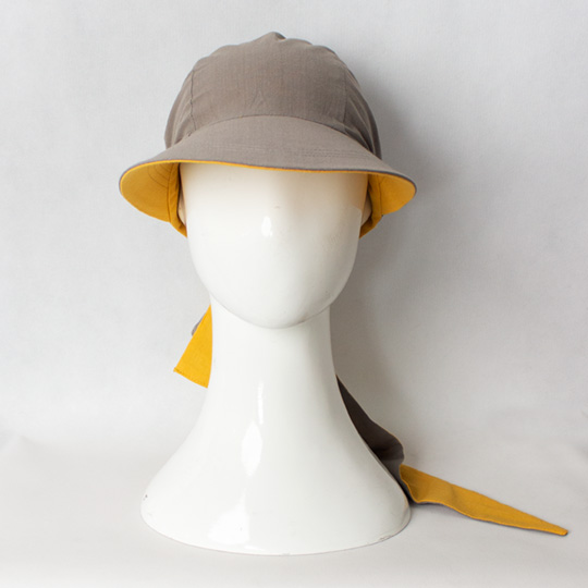 کلاه پشت گره‌ای موشی خردلی gere3-1