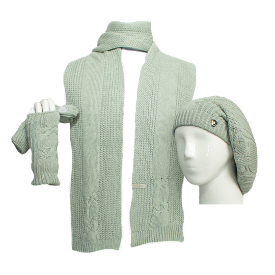 سه تیکه آران طرح جغد sabz-joghd