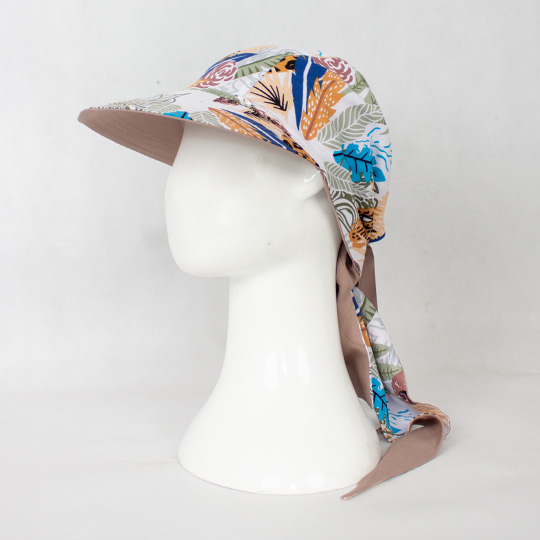 کلاه پشت گره ای طرح هاوایی سفید posht-gere5-2