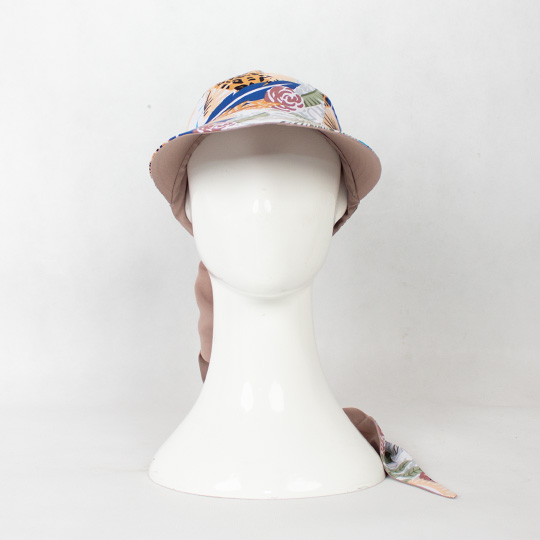 کلاه پشت گره ای طرح هاوایی سفید posht-gere5-1