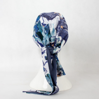 کلاه پشت گره ای آبی آبرنگی posht gere3 2