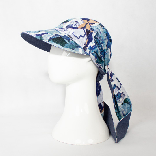 کلاه پشت گره ای آبی آبرنگی posht-gere3-2