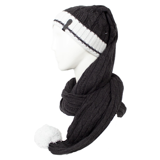 شال کلاهی دو رنگ مارپیچ zoghali-toosi-roshan