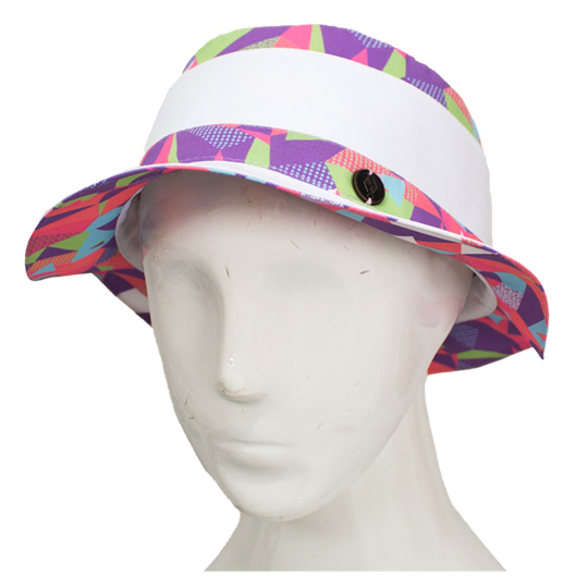 کلاه تارتن باکت طرح مثلث بنفش 3-1