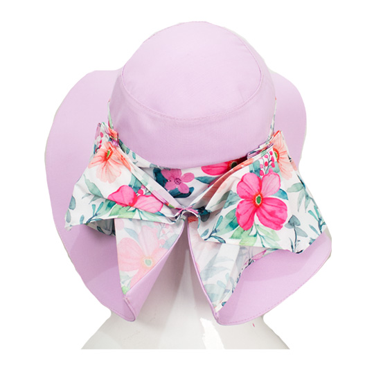 کلاه پاپیون بندی گل صورتی گلبهی 10-1