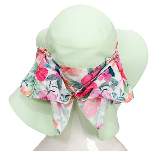 کلاه پاپیون بندی گل صورتی گلبهی 9-2