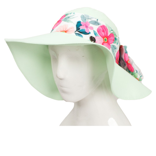 کلاه پاپیون بندی گل صورتی گلبهی 9-1