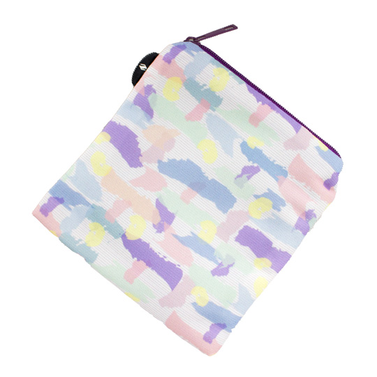 کیف جیبی طرح آبرنگی راه راه بنفش 2-3