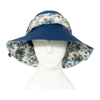 کلاه پشت پاپیونی برگ آبی 1band dar