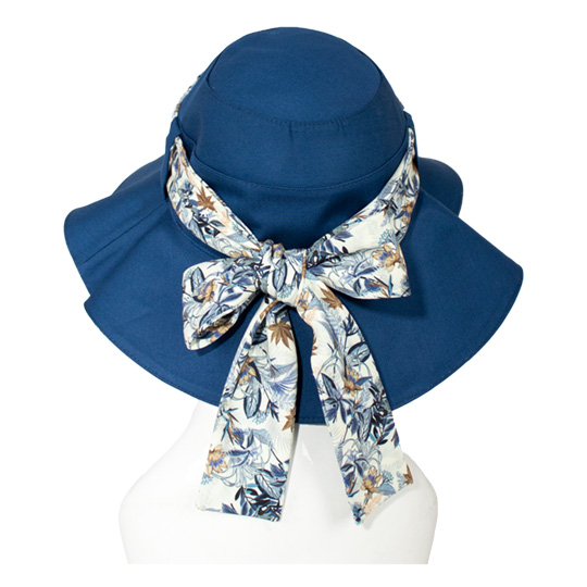 کلاه پشت پاپیونی برگ آبی 1-2band-dar