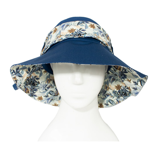 کلاه پشت پاپیونی برگ آبی 1band-dar