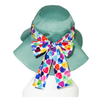 کلاه پشت پاپیونی قلب رنگی 6 band dar