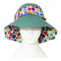 کلاه پشت پاپیونی قلب رنگی 6 band dar