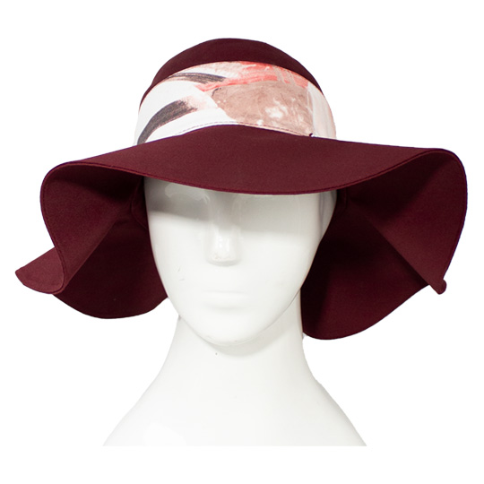 کلاه پاپیون بندی طرح آبرنگی 5dalbor