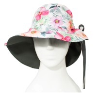 کلاه دراپه گل صورتی 1derape