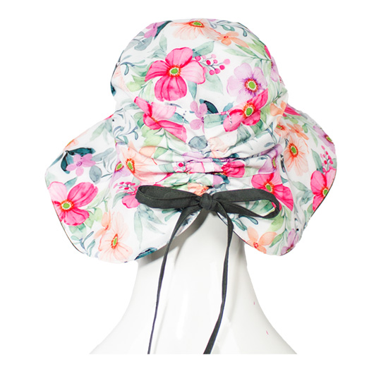 کلاه دراپه گل صورتی 1-2derape