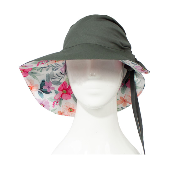 کلاه دراپه گل صورتی 1-3derape