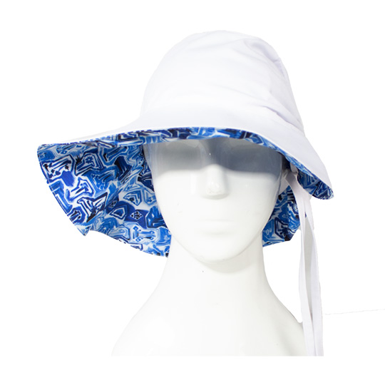 کلاه دراپه آبرنگی آبی 4-3derape