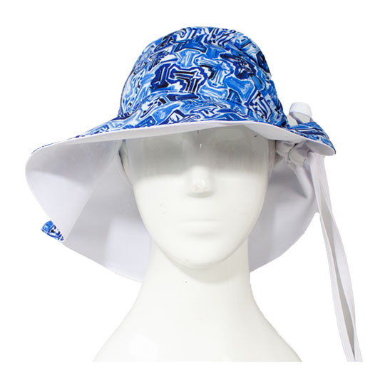 کلاه دراپه آبرنگی آبی 4derape