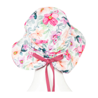 کلاه دراپه گل صورتی 1derape