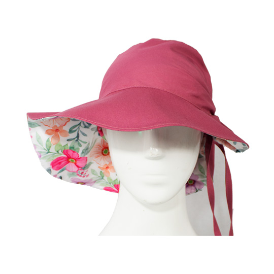 کلاه دراپه گل صورتی 11-3derape