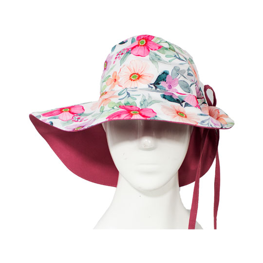 کلاه دراپه گل صورتی 11derape