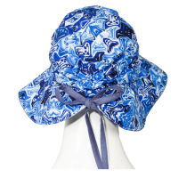 کلاه دراپه آبرنگی آبی 4derape