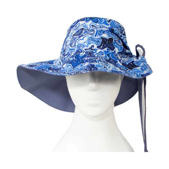 کلاه دراپه آبرنگی آبی 10derape