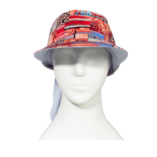 کلاه گره ای آبرنگی قرمز 5neghab