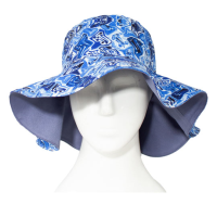 کلاه پشت پیلی و پرچی آبرنگی آبی 2 2posht papion