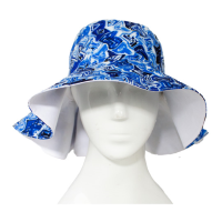 کلاه پشت پیلی و پرچی آبرنگی آبی 2 2posht papion