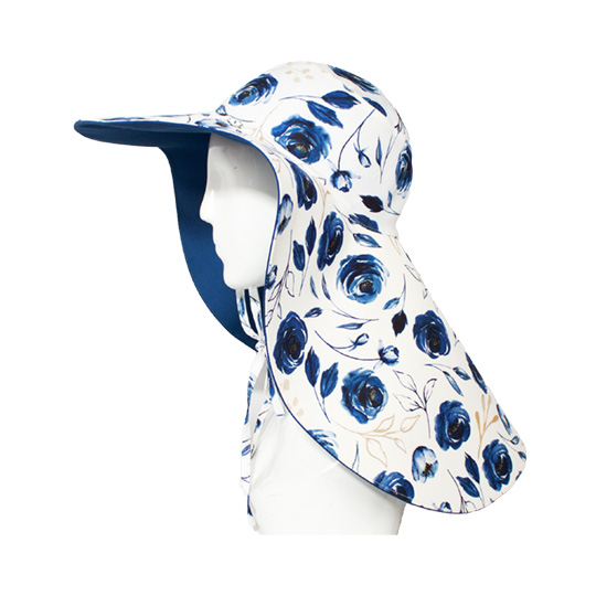 کلاه لب بلند گل رز آبی 8-2posht-bolan