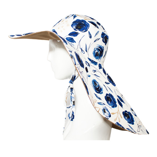 کلاه لب بلند گل رز آبی 1posht-boland