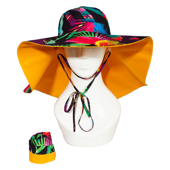 کلاه لب بلند هاوایی مشکی 3posht-boland