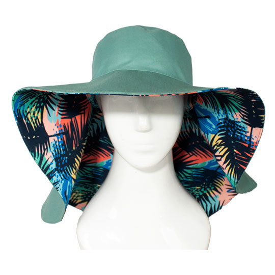 کلاه لب بلند هاوایی آبرنگی 5-3posht-boland