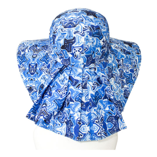 کلاه پشت پیلی دار آبرنگی آبی 12-2poshtpili