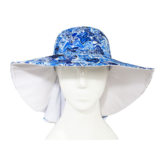 کلاه پشت پیلی دار آبرنگی آبی 12poshtpili