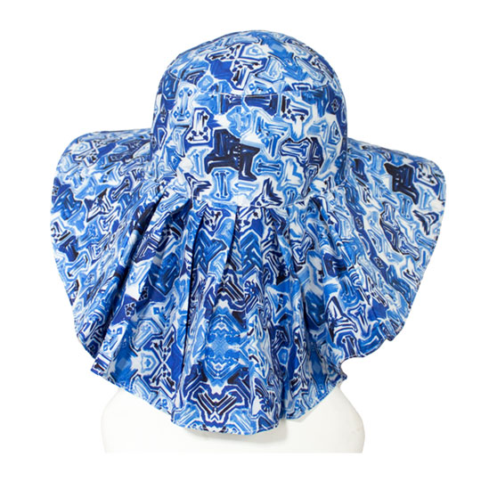 کلاه پشت پیلی دار آبرنگی آبی 5-3posht-pili