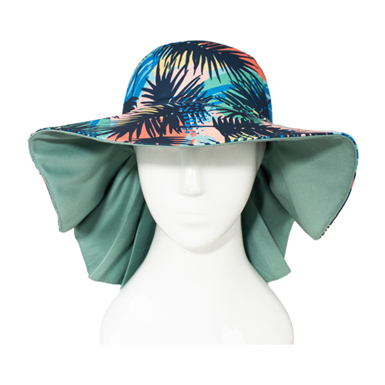 کلاه پشت پیلی دار هاوایی آبرنگی 7-2posht-pili