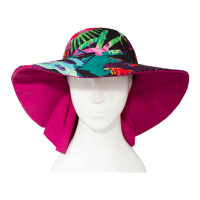 کلاه پشت پیلی دار هاوایی مشکی 11poshtpili