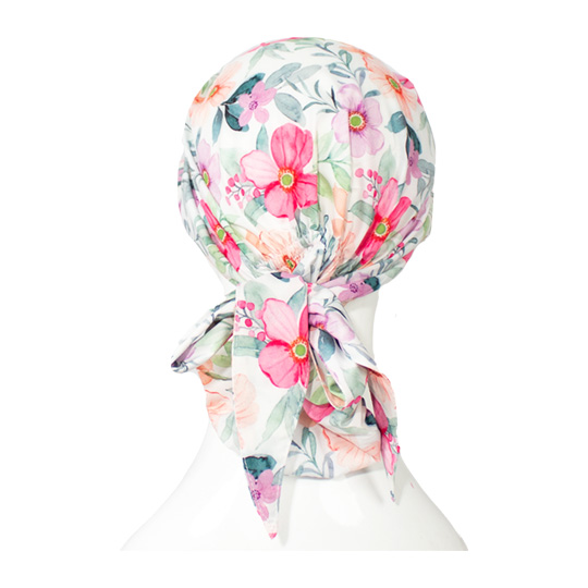 کلاه پشت کش دار گل صورتی 2-2poshtgere